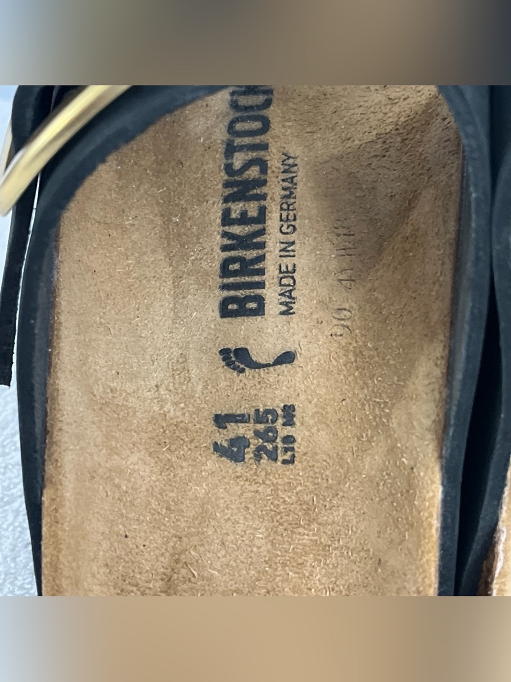 Birkenstock Arizona Big Buckle Sandal Black Nubuck Leather Women’s Size 10 USA - Picture 12 of 12